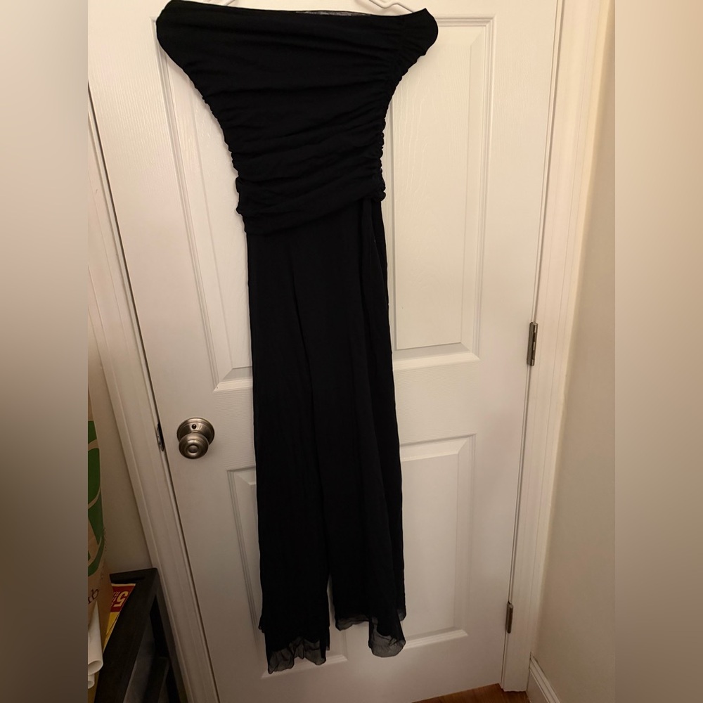 Elegant Black strapless Jumpsuit